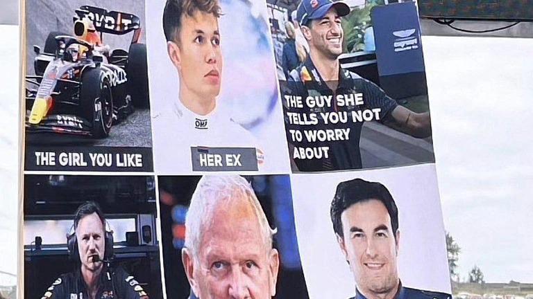 F1 Hungarian Grand Prix 2023: Daniel Ricciardo poster is savagery for Red Bulls Sergio Perez