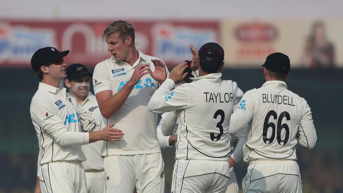 Kyle Jamieson shines but Black Caps struggle as India control opening day of first test
