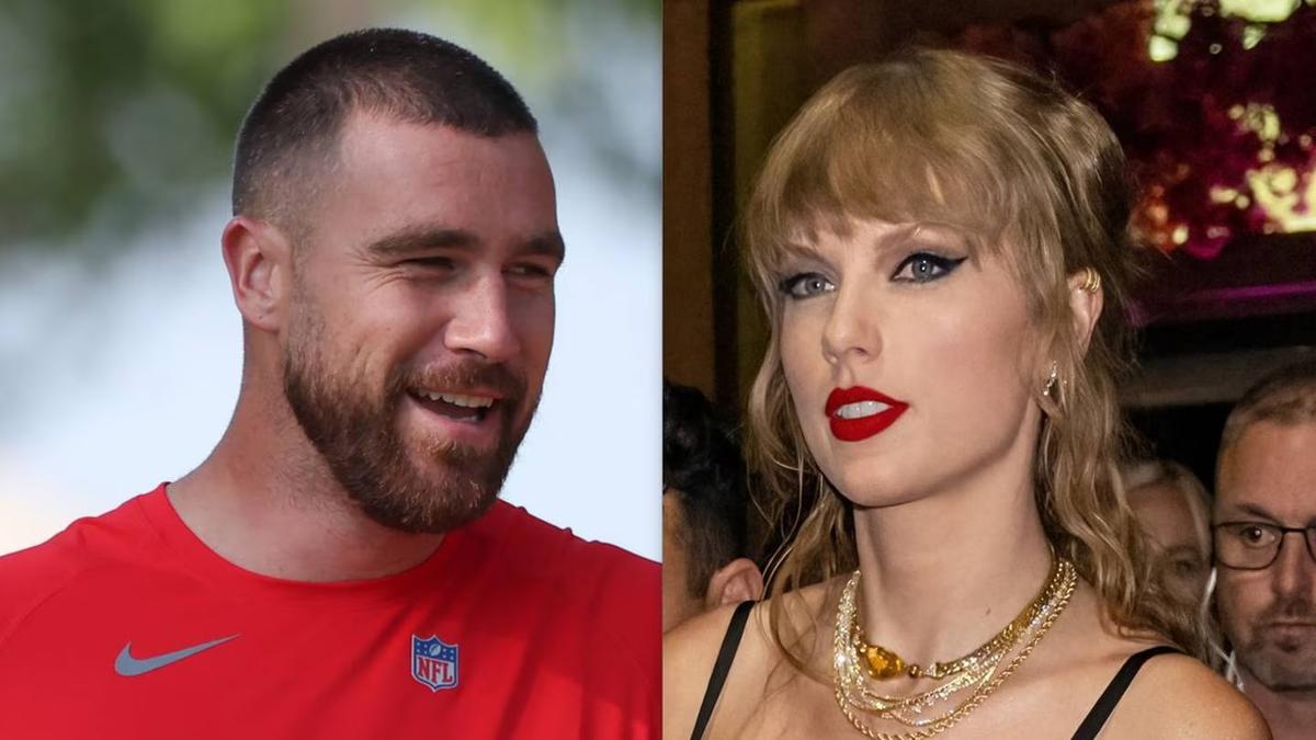 Taylor Swift spotted cheering for rumoured boyfriend Travis Kelce at Chiefs game against New York Jets