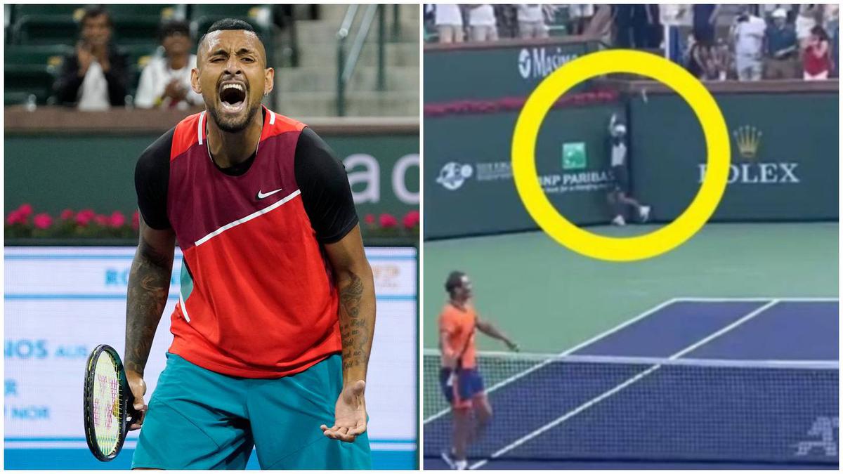 Nick Kyrgios fumes at reporter's question after nearly hitting ball kid with racquet