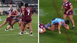 NSW star Isabelle Kelly in distress, taken to hospital after nasty injury as QLD win Game 1