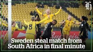Sweden score late to deny South Africa upset