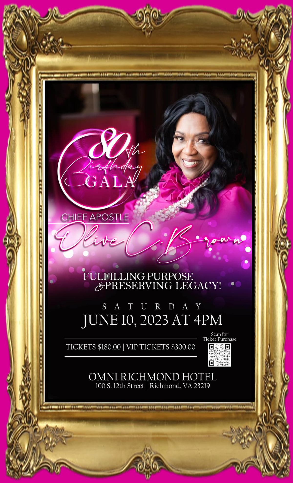 80th Birthday Celebration for Chief Apostle Olive Brown