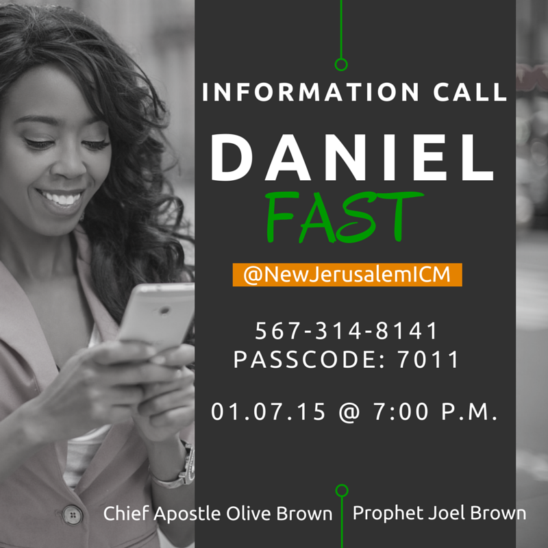 Information Call - Daniel Fast