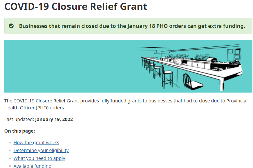 Application for Closure Relief Grant is Open