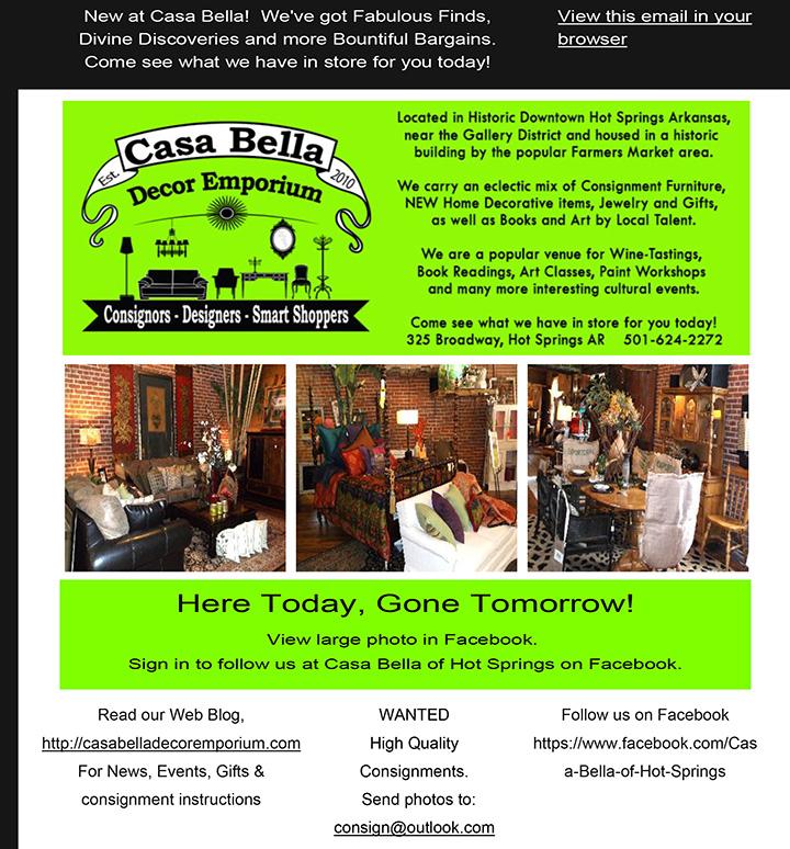 What's New at Casa Bella