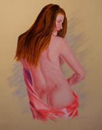 Pastel Nude in Pink Drape