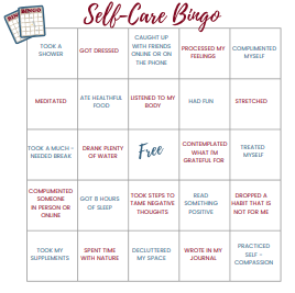 Self-Care Bingo