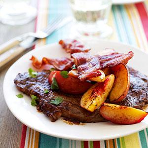 Steak with Nectarines Meal