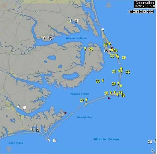 Hatteras Surf And Wind Report 2/5/2015