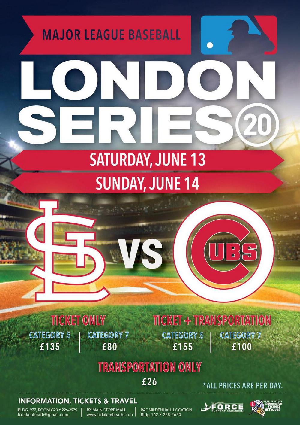 St Louis Cardinals V Chicago Cubs London 202020