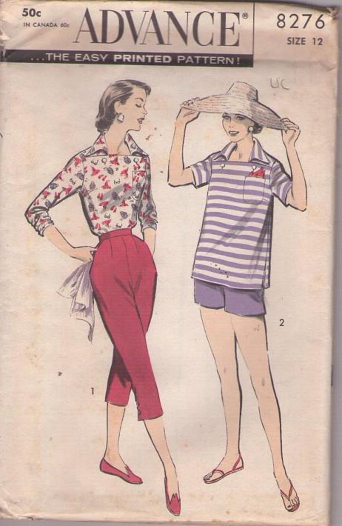 1950s 60s Lilac Knit Cigarette Pants High Waist - Etsy New Zealand