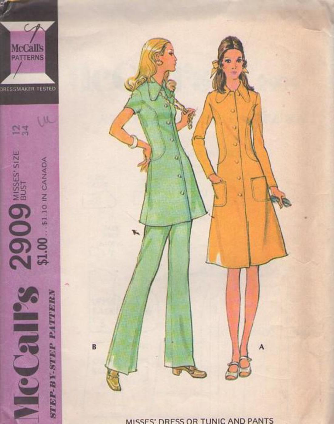Simplicity 5091 Womens Tunic Dress, Pants - Size 16 1/2 Bust 39 Waist -  Humboldt Haberdashery