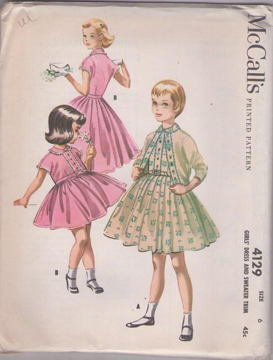 MOMSPatterns Vintage Sewing Patterns - McCall's 4129 Vintage 50's ...