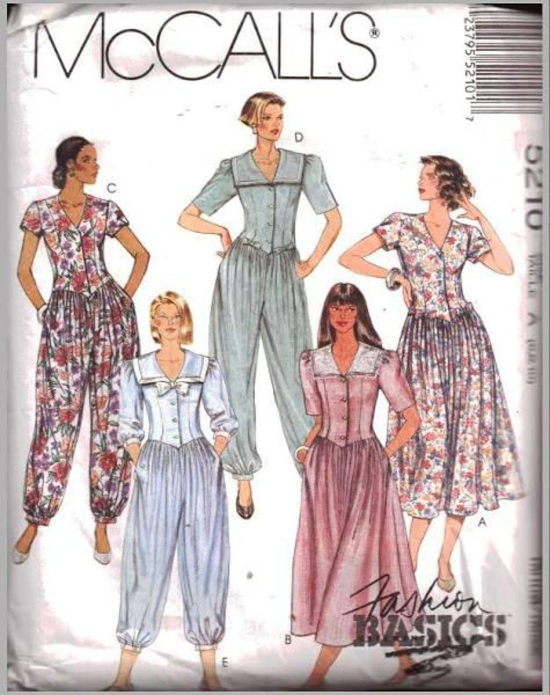 MOMSPatterns Vintage Sewing Patterns - McCall's 5210 Vintage 90's ...