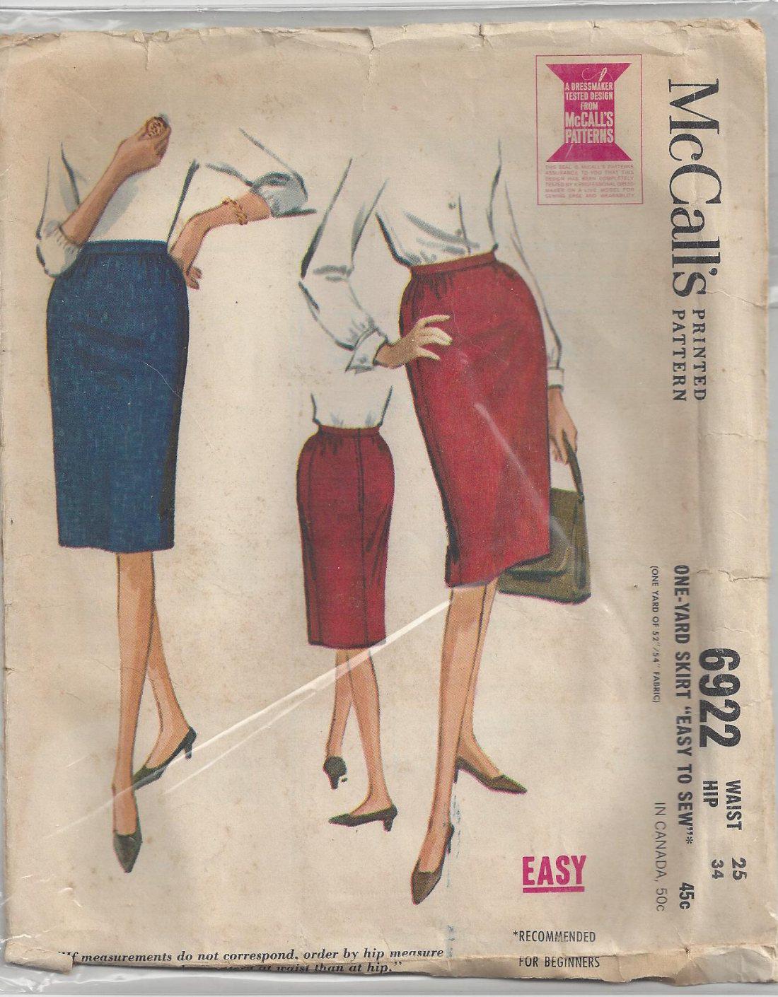 MOMSPatterns Vintage Sewing Patterns - McCall's 6922 Vintage 60's ...