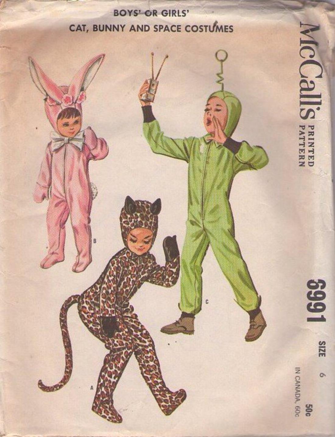 Vintage Bunny & Kitty Pattern 