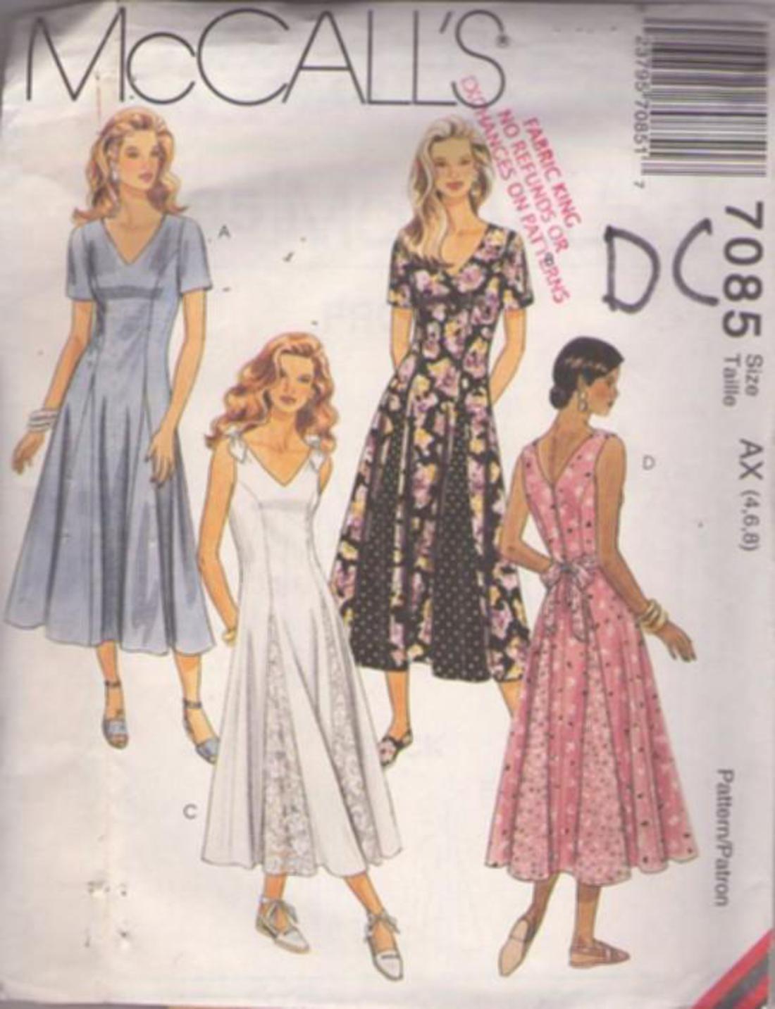 MOMSPatterns Vintage Sewing Patterns - McCall's 7085 Retro 90's Sewing ...