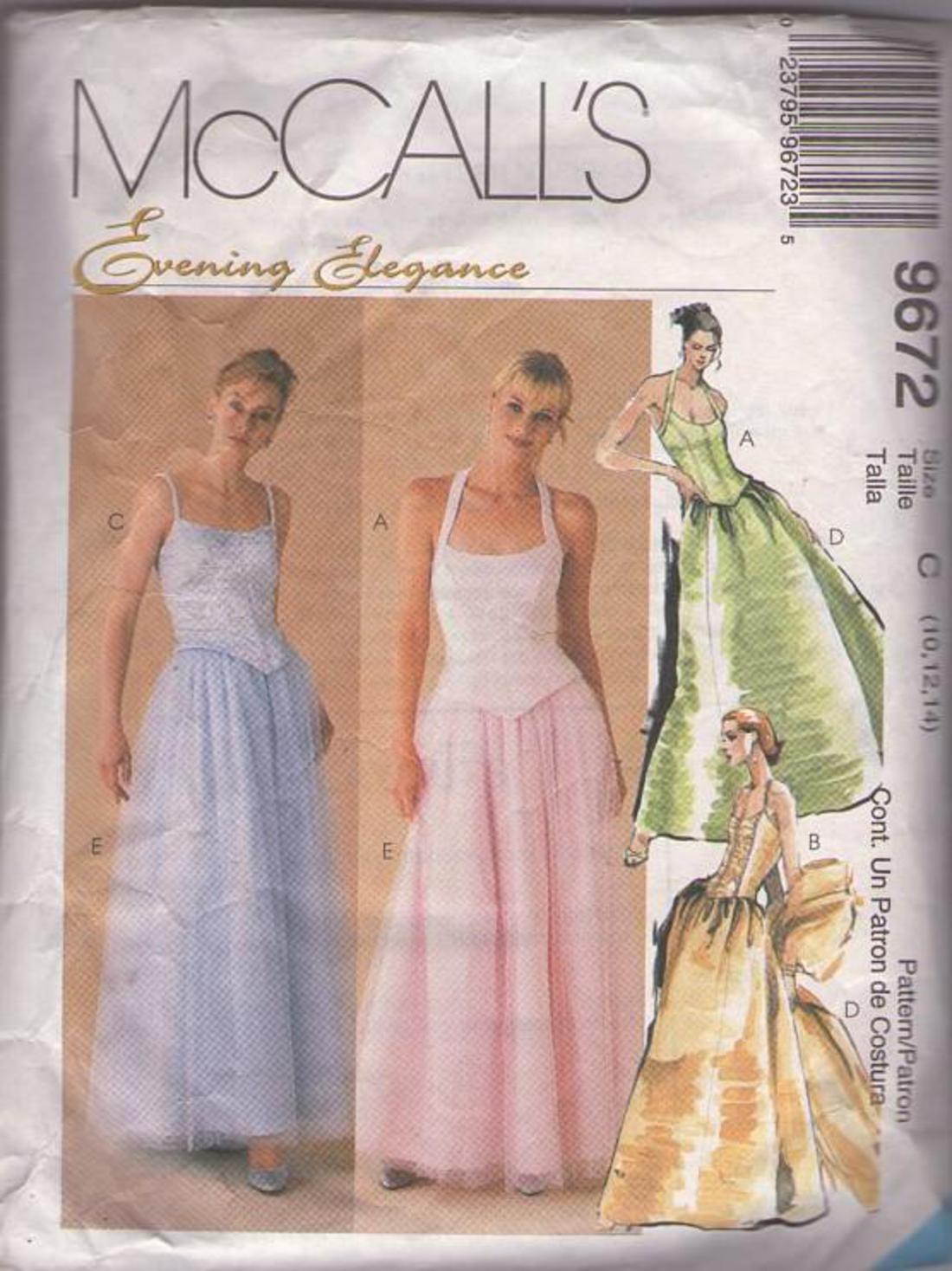 Mccall's Sewing Pattern M6097 Ball Gown Victorian 2-piece -   Dress sewing  patterns, Mccalls sewing patterns, Costume sewing patterns