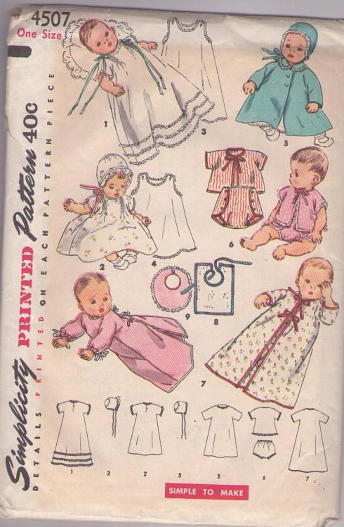 OOP Simplicity Pattern 9378. For Baby NB,S,M,L: Christening Gowns, Full  Slip & Bonnet. Designs by Jessica McClintock. Outstanding, Must See! :  Amazon.in: Home & Kitchen