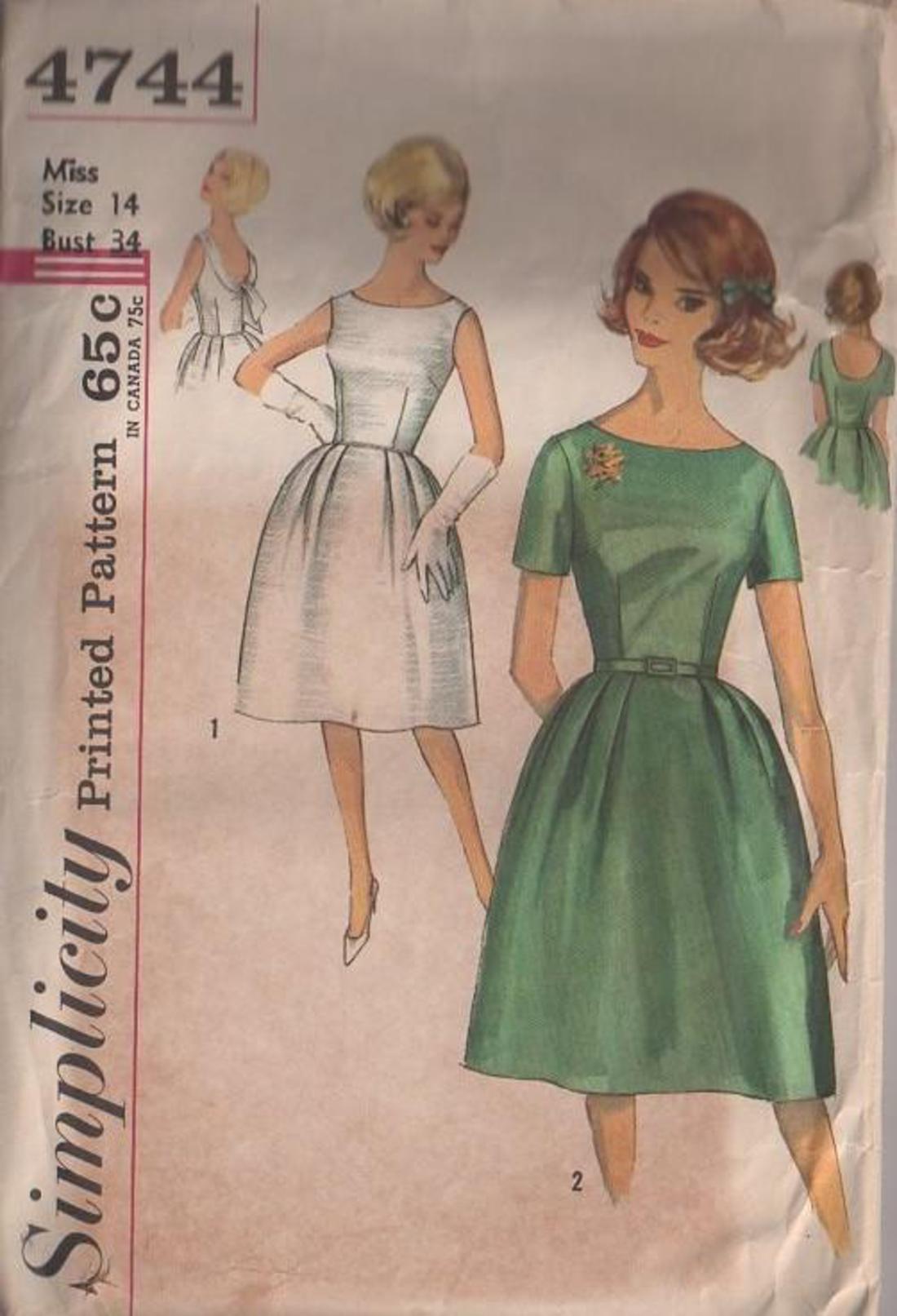 MOMSPatterns Vintage Sewing Patterns - Simplicity 4744 Vintage 60's ...