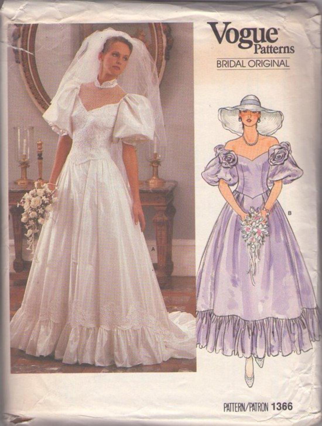 1940 WW2 Vintage VOGUE Sewing Pattern B32 WEDDING BRIDAL GOWN & DRESS  (1826) By Vogue S-4205 - The Vintage Pattern Shop