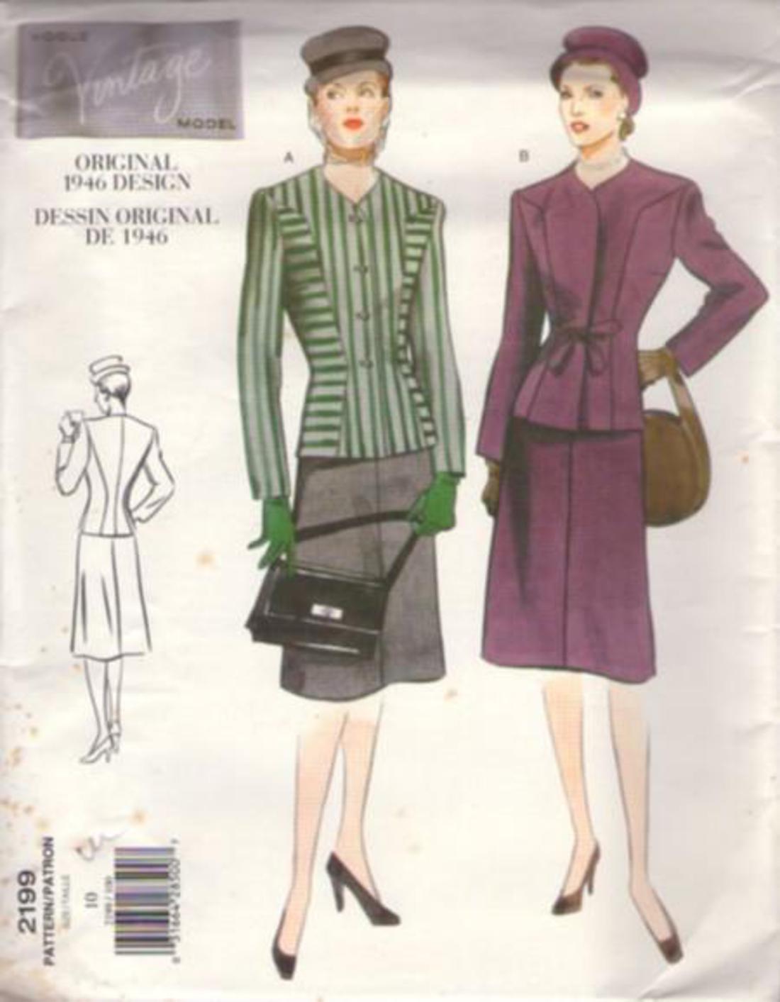 MOMSPatterns Vintage Sewing Patterns - Vogue 2199 Retro 90's Sewing ...