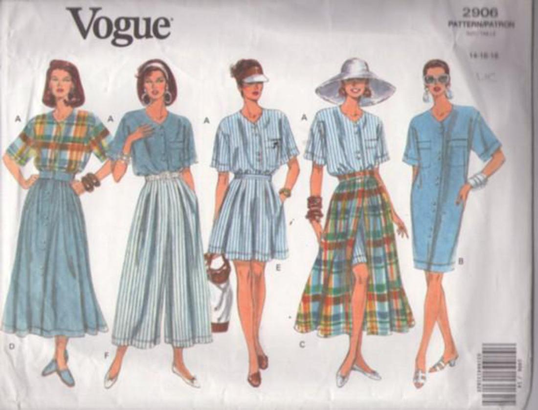MOMSPatterns Vintage Sewing Patterns - Vogue 2906 Vintage 90's Sewing ...