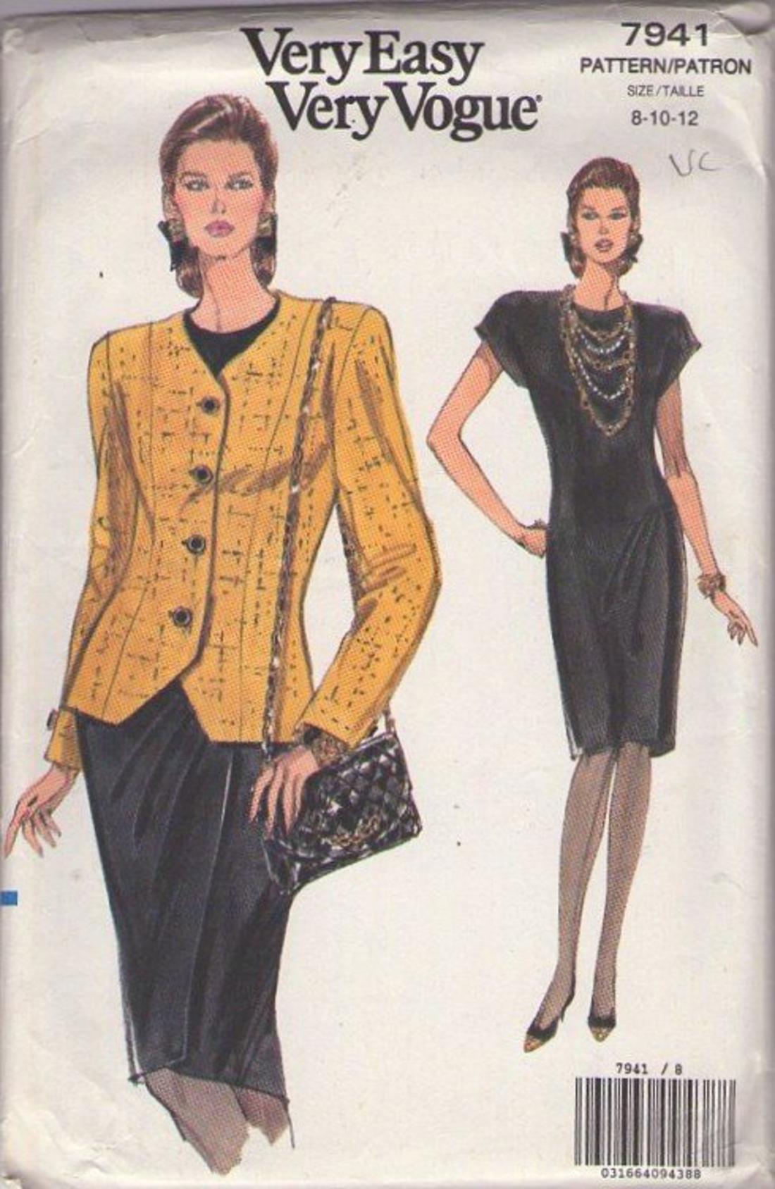 MOMSPatterns Vintage Sewing Patterns - Vogue 7941 Vintage 90's Sewing ...