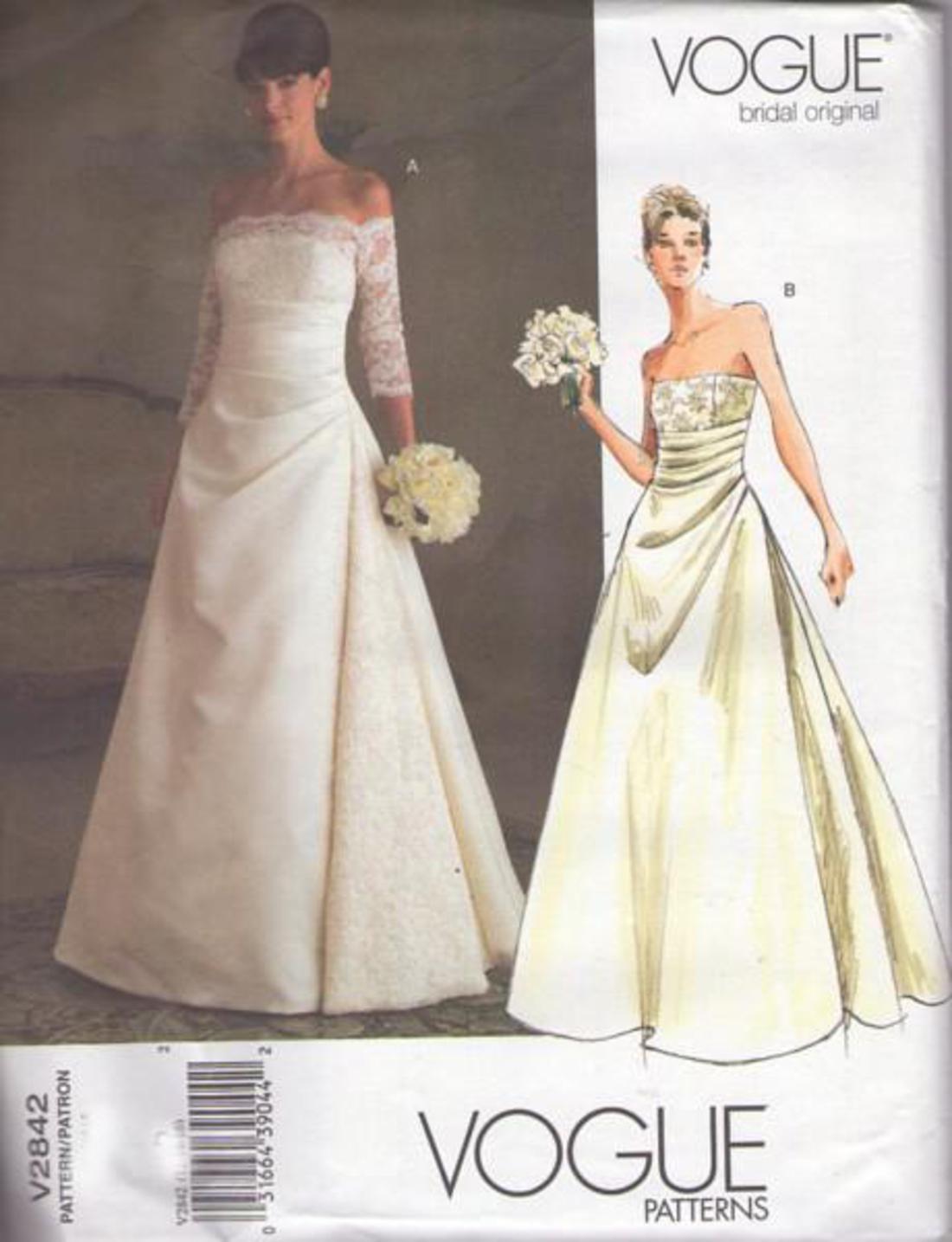 Amazon.com: Vogue 2717 Misses Petite Wedding Dress with Train and Drape  Sewing Pattern Size 18-20-22 : Arts, Crafts & Sewing