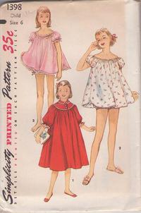 1950 S vintage sewing pattern pyjama & chemise de nuit B36 W30 R965 