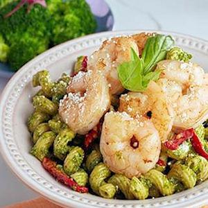 Pesto Shrimp with Cavatappi Dinner