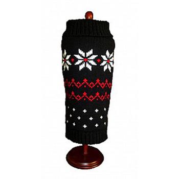 dallas dog Red with white Snowflakes Sweater Dog Dress