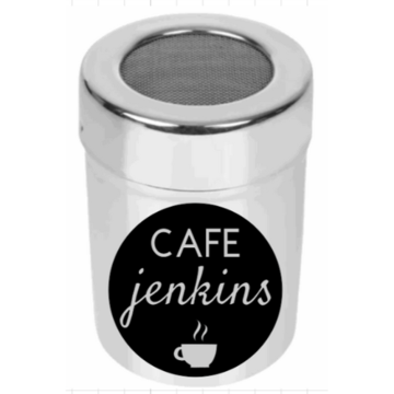 Stainless Steel Chocolate Cocoa Shaker Coffee Art Latte Art from Ribbon and Bows Personalised Gifts