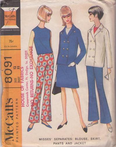 MOMSPatterns Vintage Sewing Patterns - McCall's 8091 Vintage 60's ...