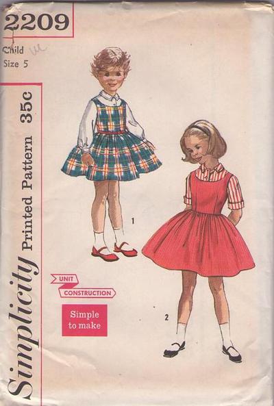 MOMSPatterns Vintage Sewing Patterns - Simplicity 2209 Vintage 50's ...