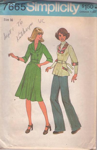 MOMSPatterns Vintage Sewing Patterns - Simplicity 7665 Vintage 70's ...
