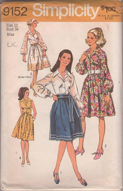 MOMSPatterns Vintage Sewing Patterns - Simplicity 9152 Vintage 70's ...