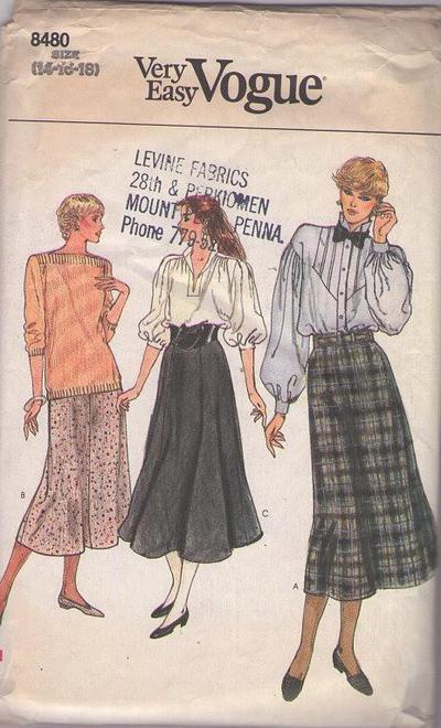 MOMSPatterns Vintage Sewing Patterns - Vogue 8480 Vintage 80's Sewing ...