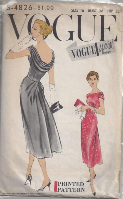 MOMSPatterns Vintage Sewing Patterns - Vogue 4826 Vintage 50's Sewing ...