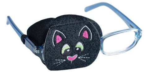 Child Sized Black Cat Eye Patch - Childs Eye Patch for Glasses