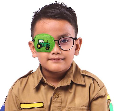 Child Sized Tractor Eye Patch - Childrens Eye Patch for Glasses
