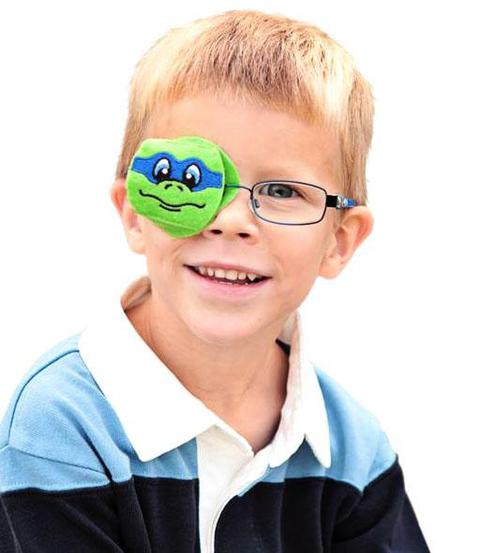 Turtle eye patch with Blue Mask - Childrens eye patch for Glasses