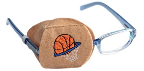 Child Sized Basketball Eye Patch - Childs Eye Patch for Glasses