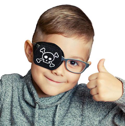 Child Sized Skull Eye Patch - Childrens Eye Patch for Glasses