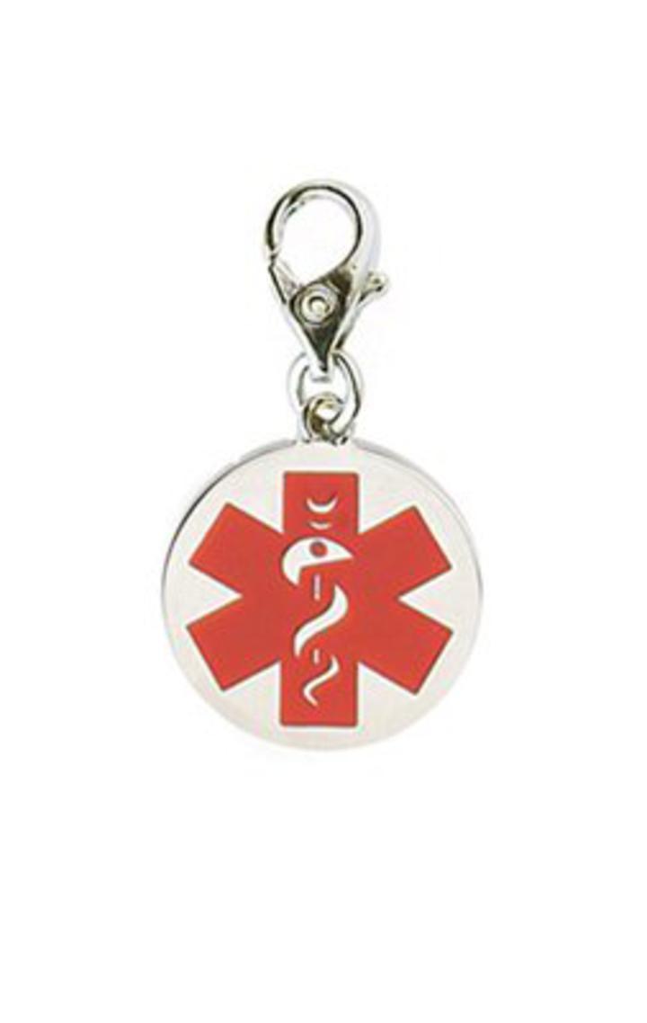 #DN521 Stainless Steel Medical Id Alert Charm with Lobster Clasp ...